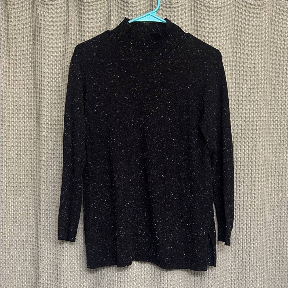 J. Jill Black speckled  Turtleneck Sweater